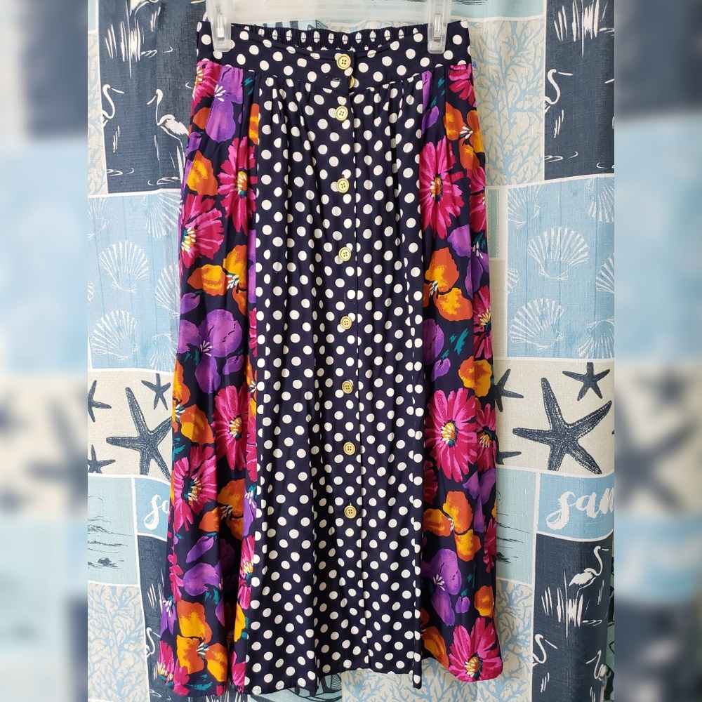 Floral Polka Dot Skirt